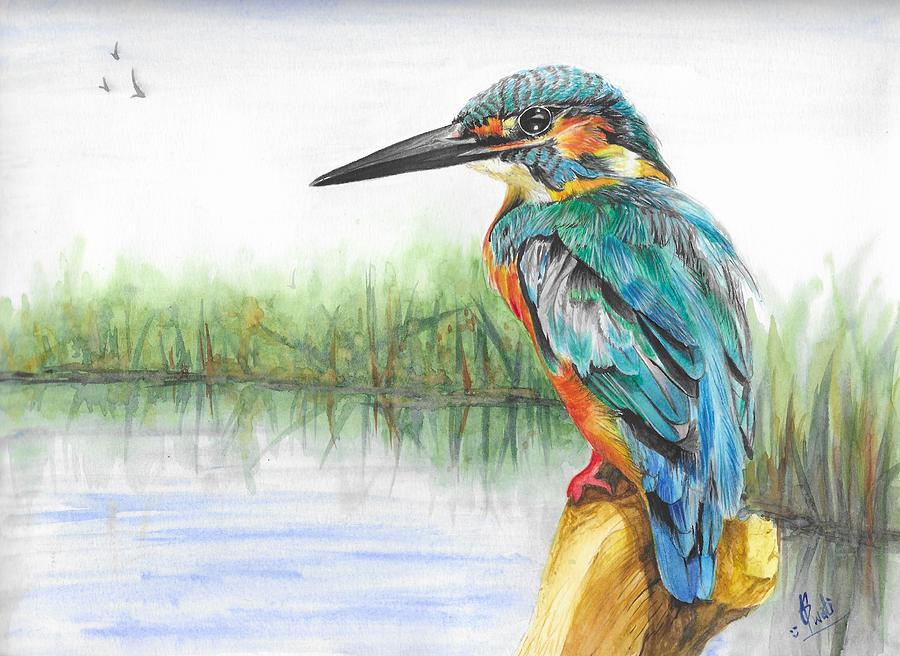 Kingfisher Painting - Kingfisher by Swati Singh