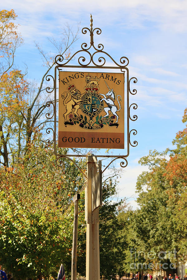 Kings Arms Williamsburg Sign  4768 Photograph