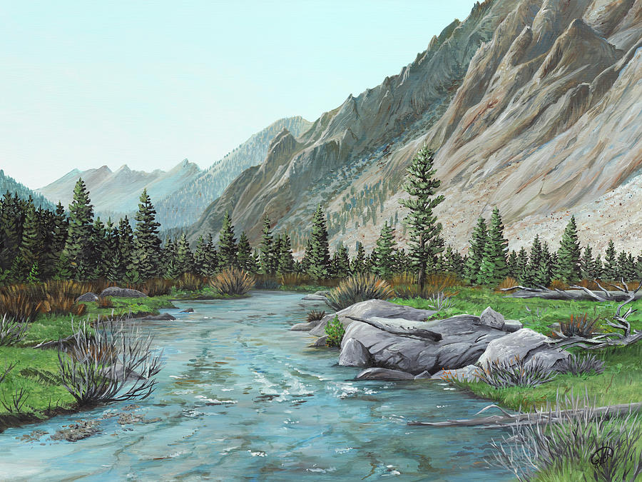 Kings Canyon Painting by Elizabeth Mordensky