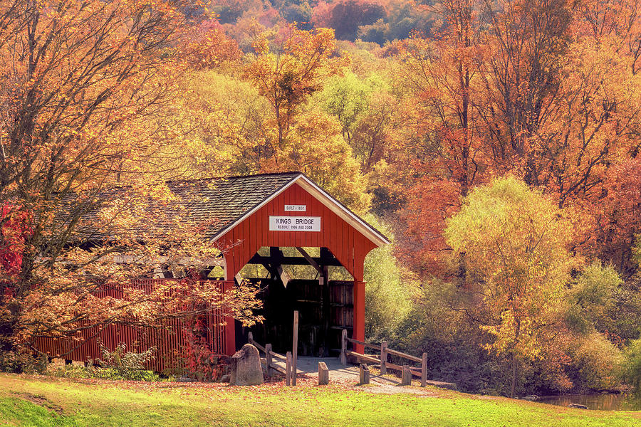 Kings Covered Bridge - Somerset County, Pennsylvania Photograph by Susan Rissi Tregoning