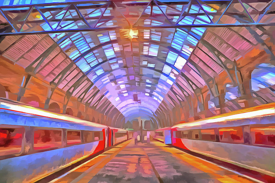 Kings Cross Station Platform Pop Art Photograph