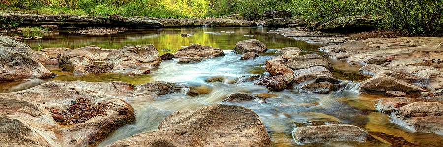 Waterfall Photograph - Kings River Panorama - Arkansas Natural State Landscape by Gregory Ballos