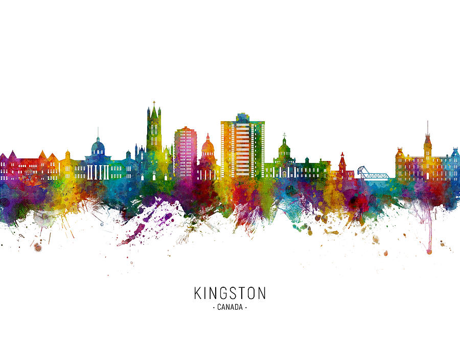 Kingston Canada Skyline #79 Digital Art by Michael Tompsett