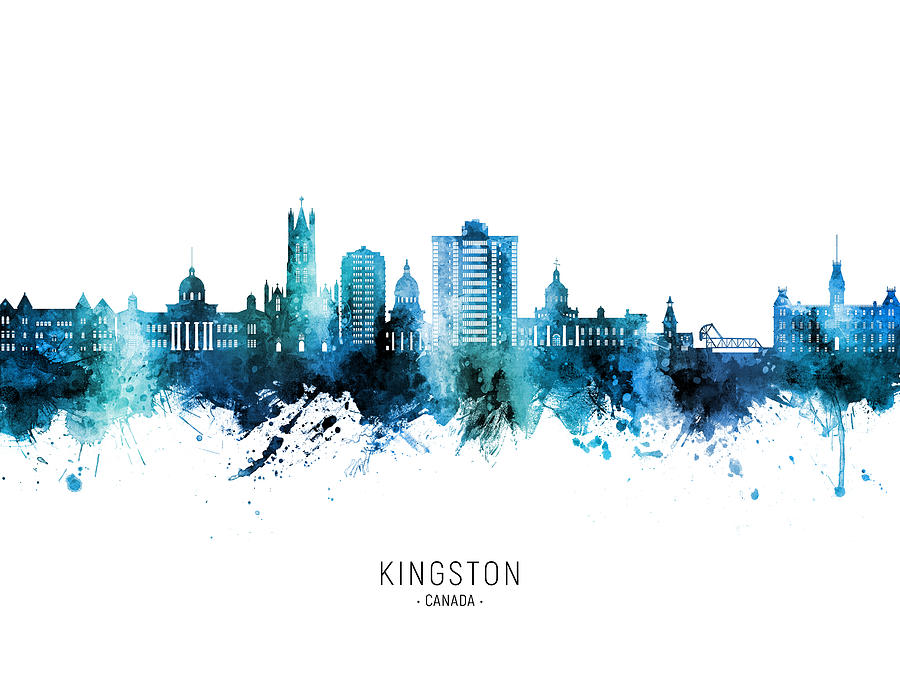 Kingston Canada Skyline #88 Digital Art by Michael Tompsett