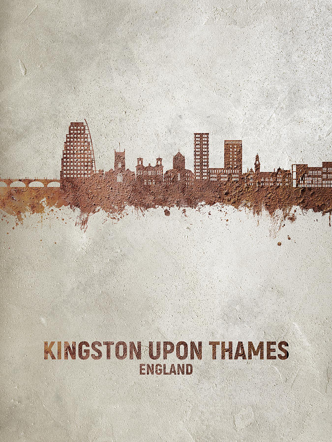 Kingston upon Thames England Skyline #21 Digital Art by Michael Tompsett