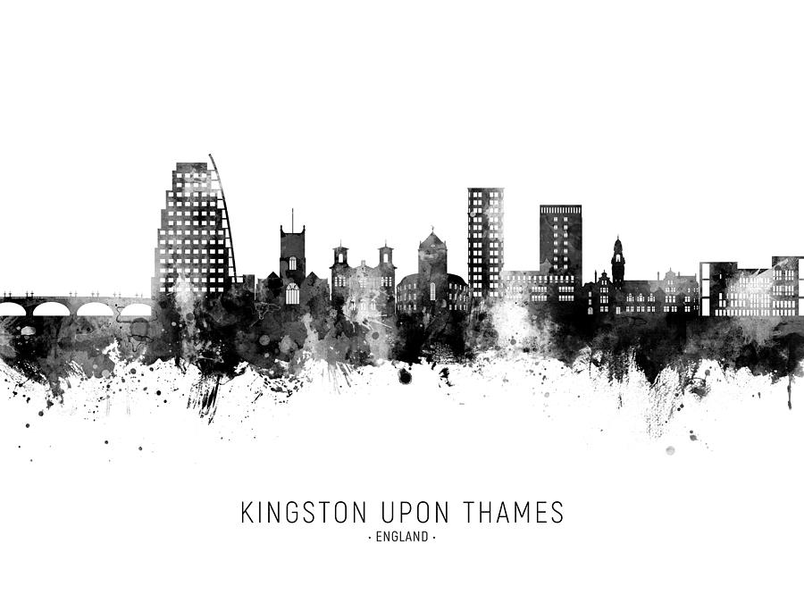 Kingston upon Thames England Skyline #84 Digital Art by Michael Tompsett
