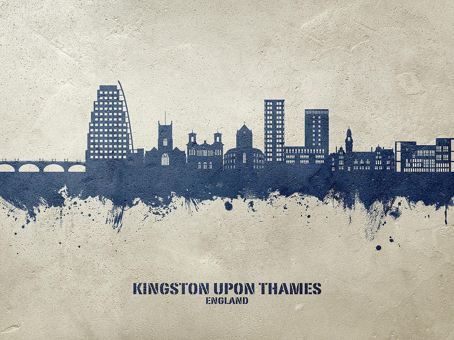 Kingston upon Thames England Skyline #94 Digital Art by Michael Tompsett