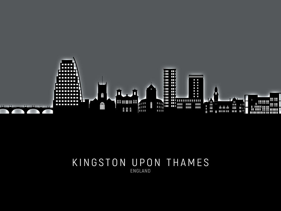 Kingston upon Thames England Skyline #97 Digital Art by Michael Tompsett