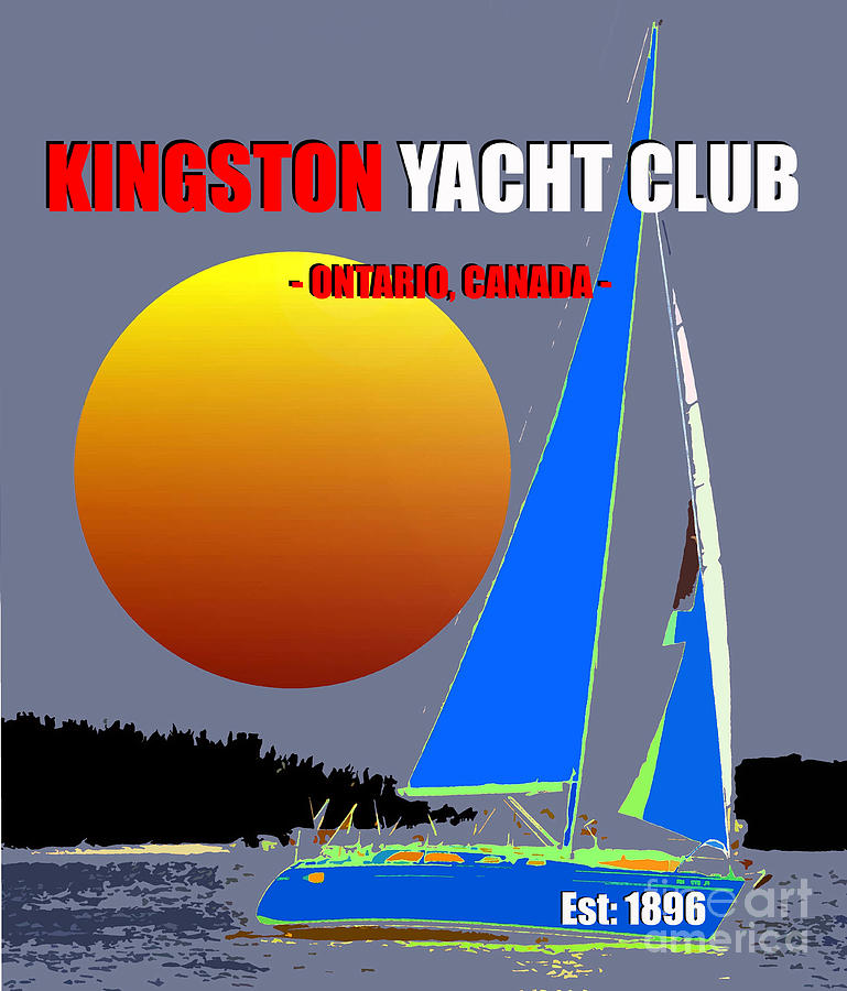 Kingston Yacht Club 1896 Mixed Media by David Lee Thompson