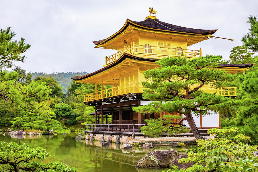 Kinkaku-ji, golden pavilion, Kyoto Photograph by Lyl Dil Creations