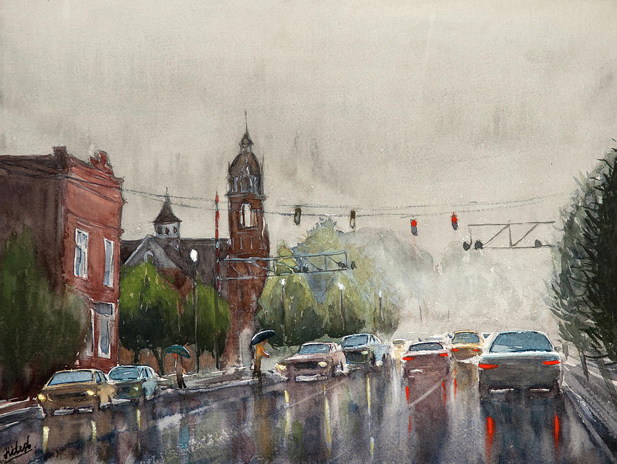 Kinston Rain Painting by Tesh Parekh