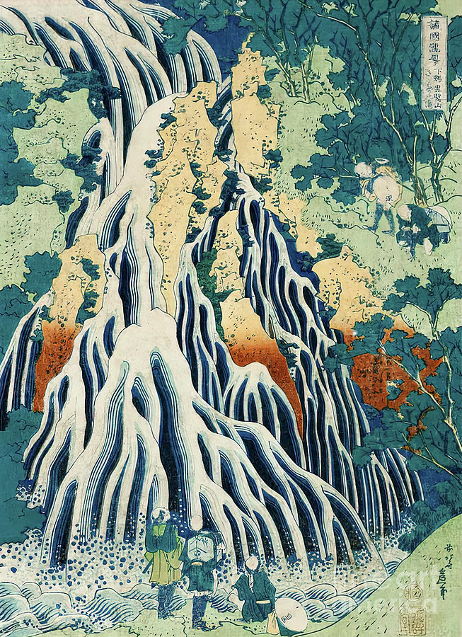 Kirifuri Waterfall at Kurokami Mountain Painting by Japanese Art | Fine ...