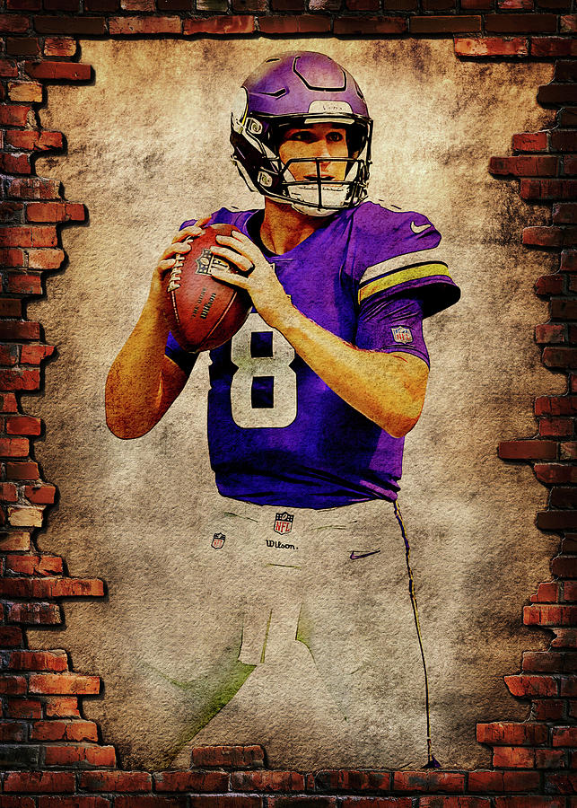 Football Kirk Cousins Kirkcousins Kirk Cousins Minnesota Vikings Player Kirk  Cousins Kirkdanielcousi Digital Art by Wrenn Huber - Pixels