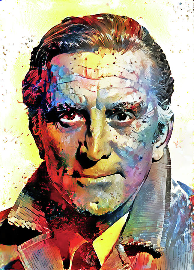 Kirk Douglas Tribute Portrait Digital Art By Yury Malkov Fine Art America