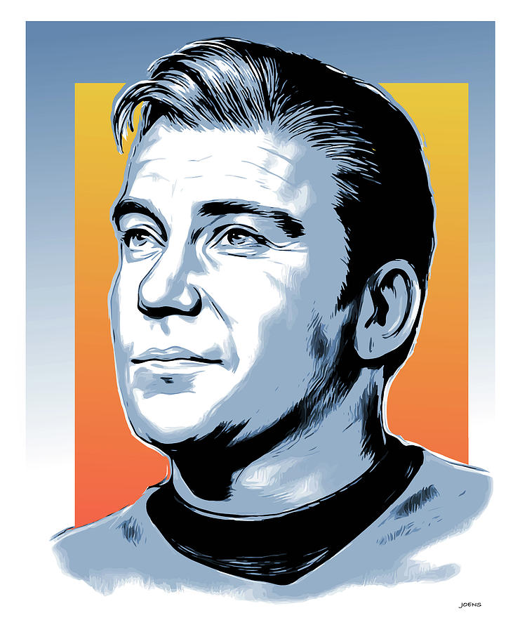 Star Trek Drawing - Kirk by Greg Joens