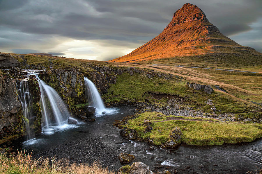 Kirkjufellsfoss Waterfalls, Iceland 2019 Photograph by Gary Herbella