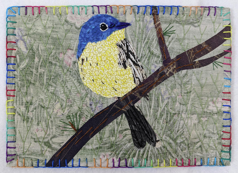 Kirklands Warbler Tapestry - Textile by Martha Ressler
