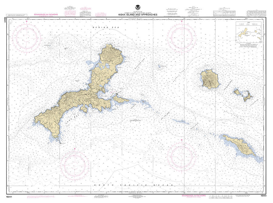 Kiska Island And Approaches Rat Islands Alaska, Noaa Chart 16441 ...