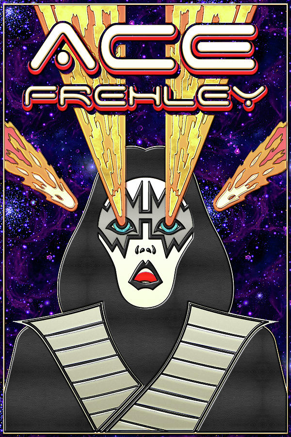 Ace Frehley Mixed Media - Kiss Ace Frehley Art Spaceman by The Rocker Chic Ace Frehley Mixed Media - Kiss Ace Frehley Art Spaceman by The Rocker Chic