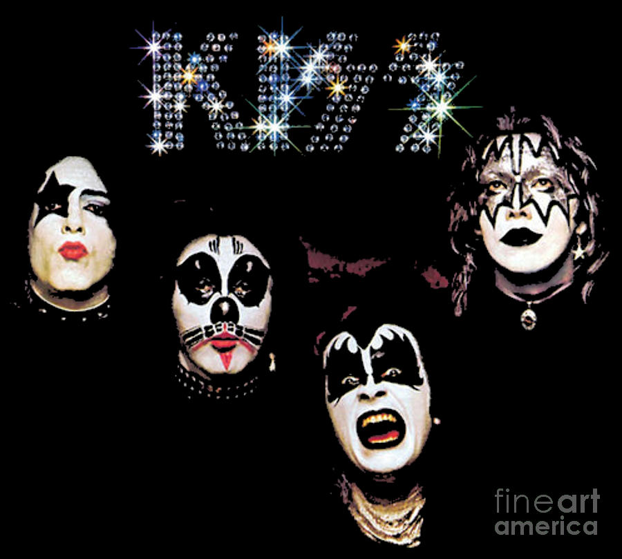 Kiss Band Face Art Digital Art by Gillian Huels