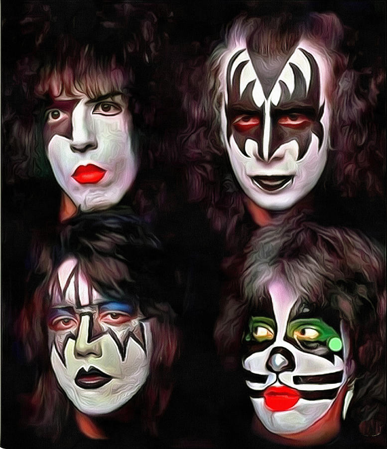 Kiss Digital Art by Galeria Trompiz - Pixels