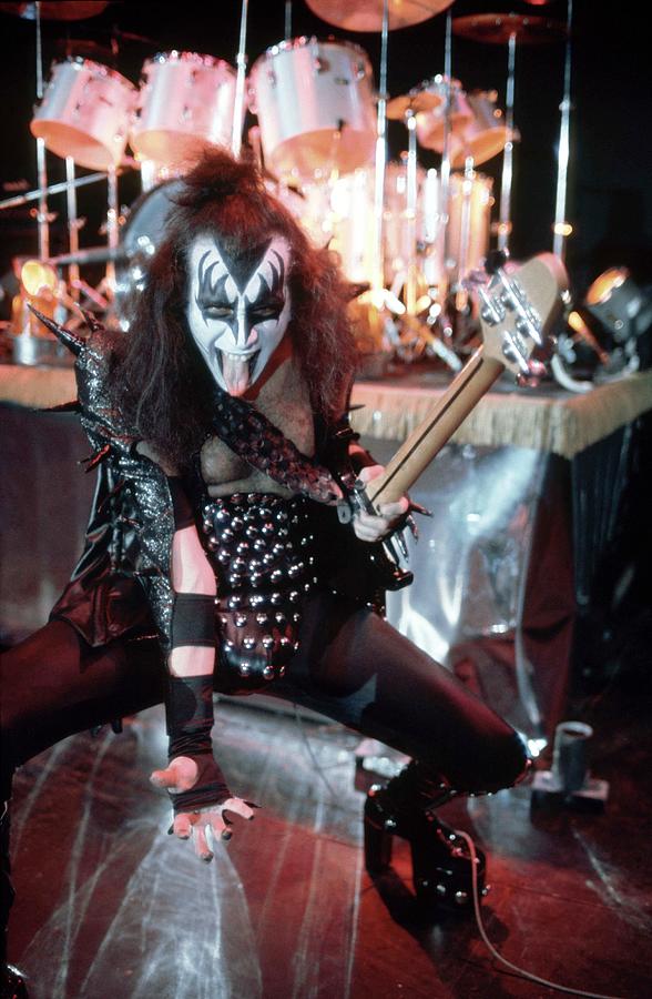 Kiss Gene Simmons 1975 Photograph by Hollywood Prints | Pixels