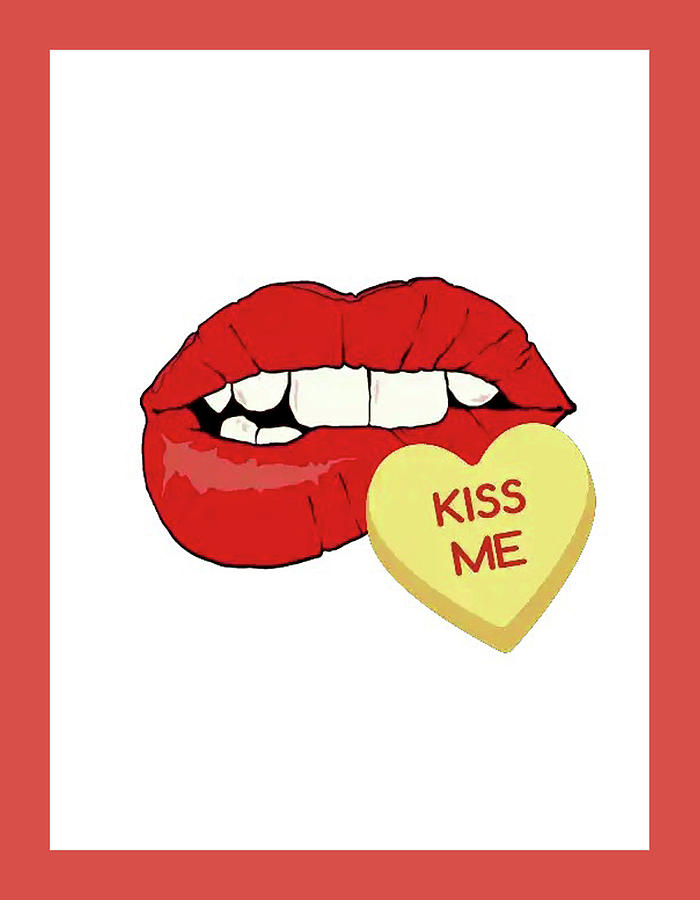 Kiss Me Now Digital Art by Fine Art by Alexandra
