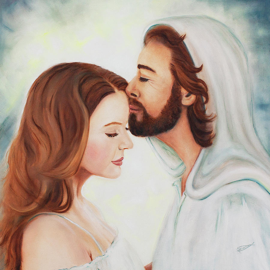 Kiss of Heaven Painting by Jeanette Sthamann