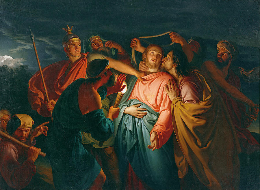 Kiss Of Judas Painting - Kiss of Judas by Giuseppe Diotti