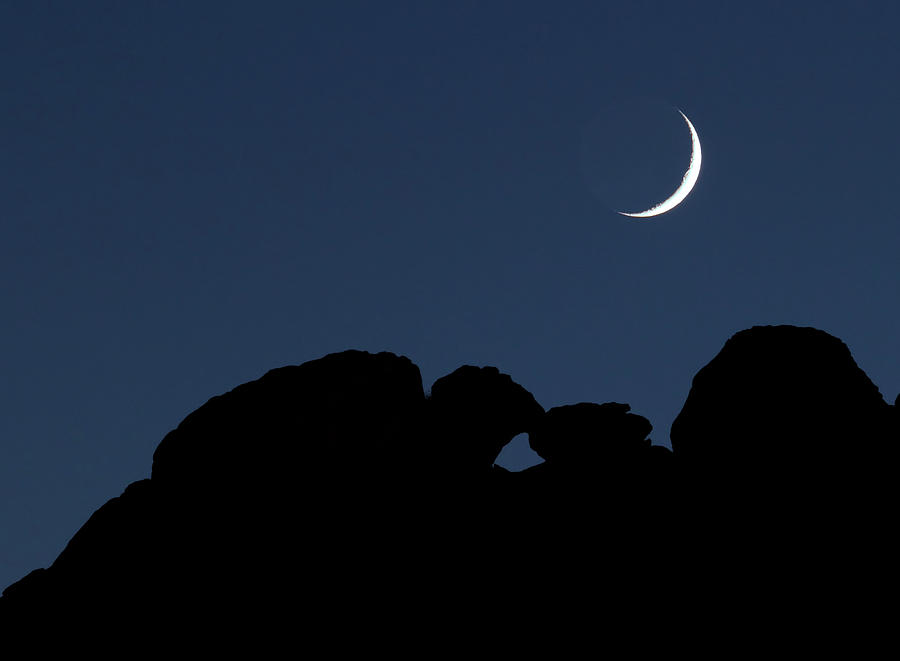 Kissing Camels Moonset Photograph by Bob Falcone