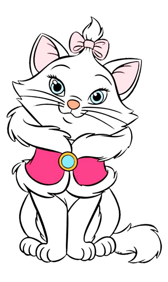 disney marie coloring pages