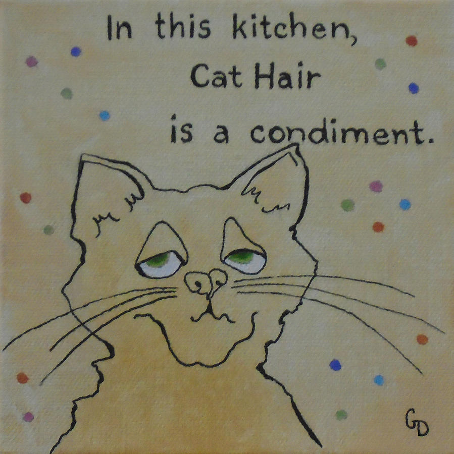 Cat Painting - Kitchen Cat by Georgia Donovan