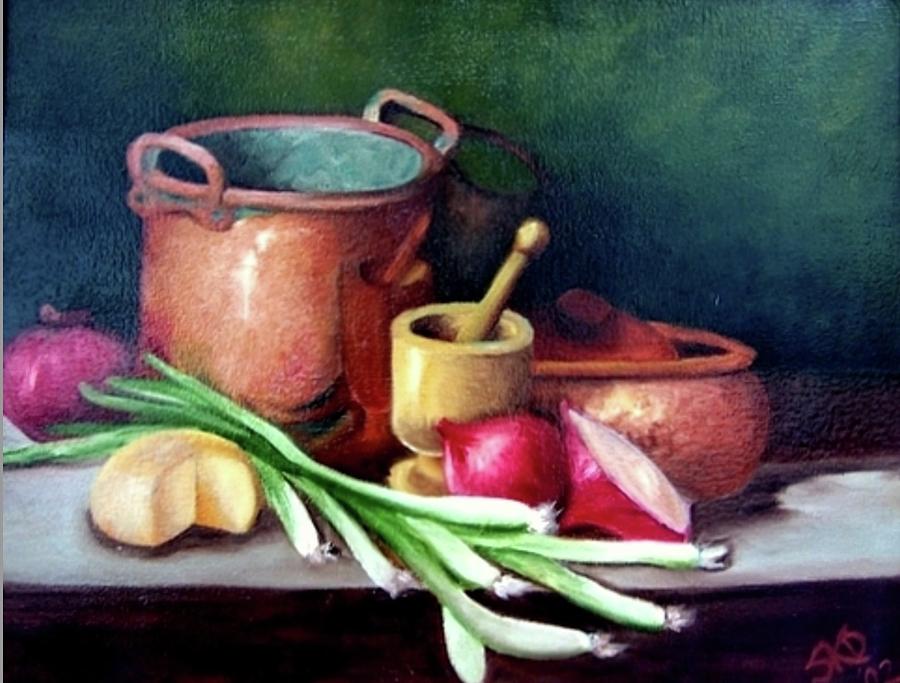 Kitchen Copper  SOLD Painting by Susan Dehlinger
