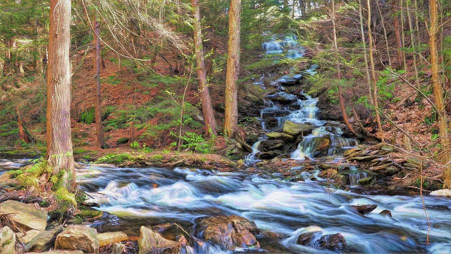 Kitchen Creek, Ricketts Glen State Park Digital Art by Bearj B Photo Art