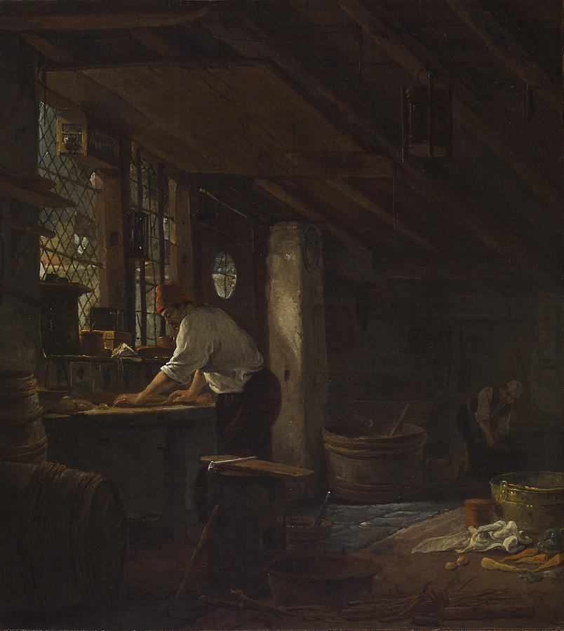 Kitchen Interior Thomas Wyck Painting