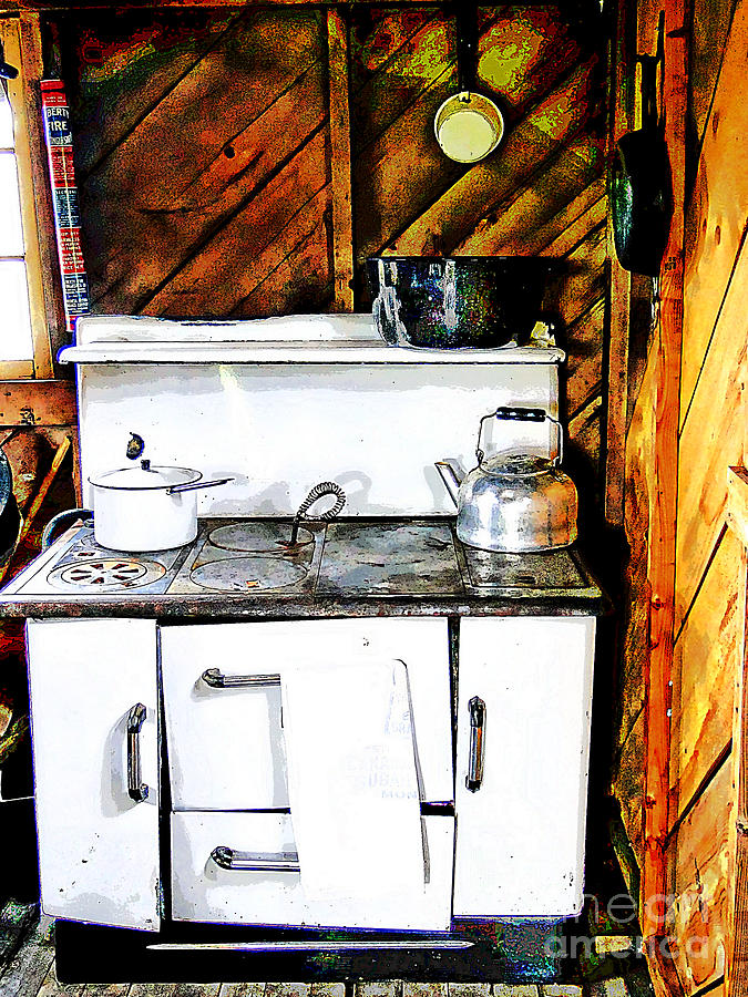 Kitchen Stove At The Bar U Ranch Photograph by Al Bourassa