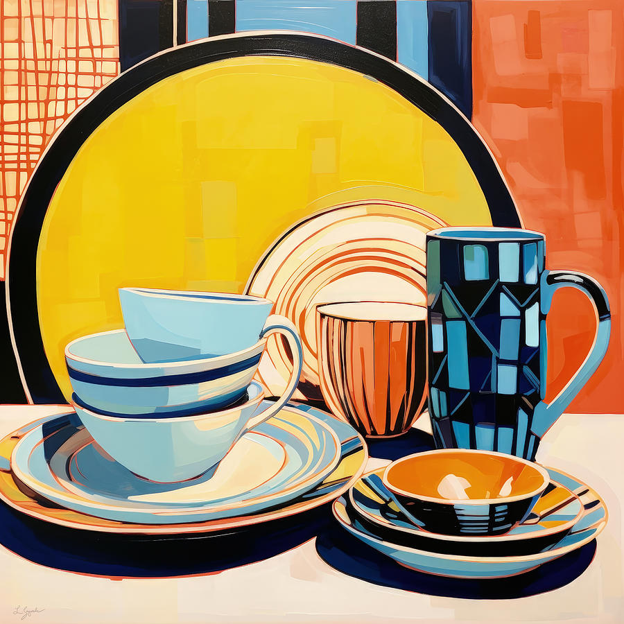 Kitchenware Art Painting by Lourry Legarde
