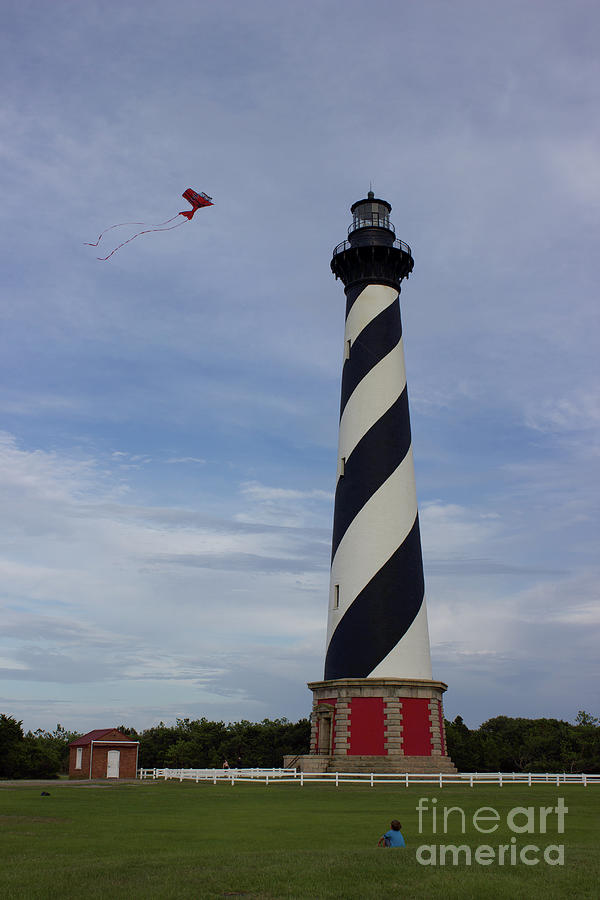 Kite at Cape Hatteras Lighthouse Photograph by Annamaria Frost