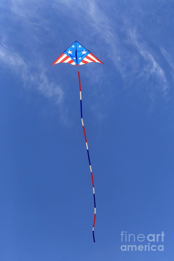 Kite In The Blue Sky Photograph