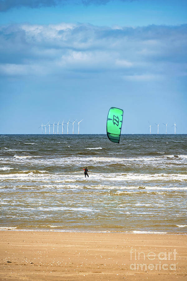 Kite Surfer Wales Photograph by Adrian Evans