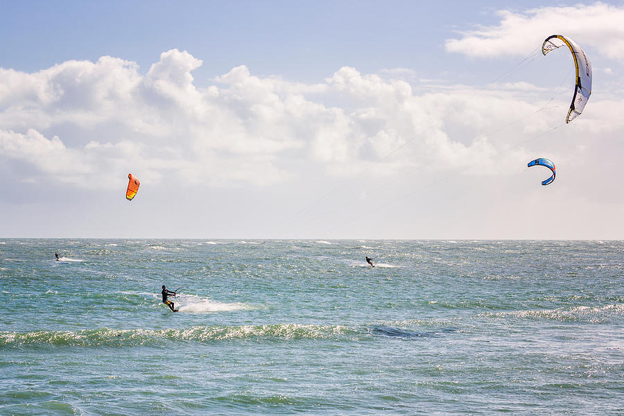 Kite Surfing Fun Photograph by Fran Gallogly