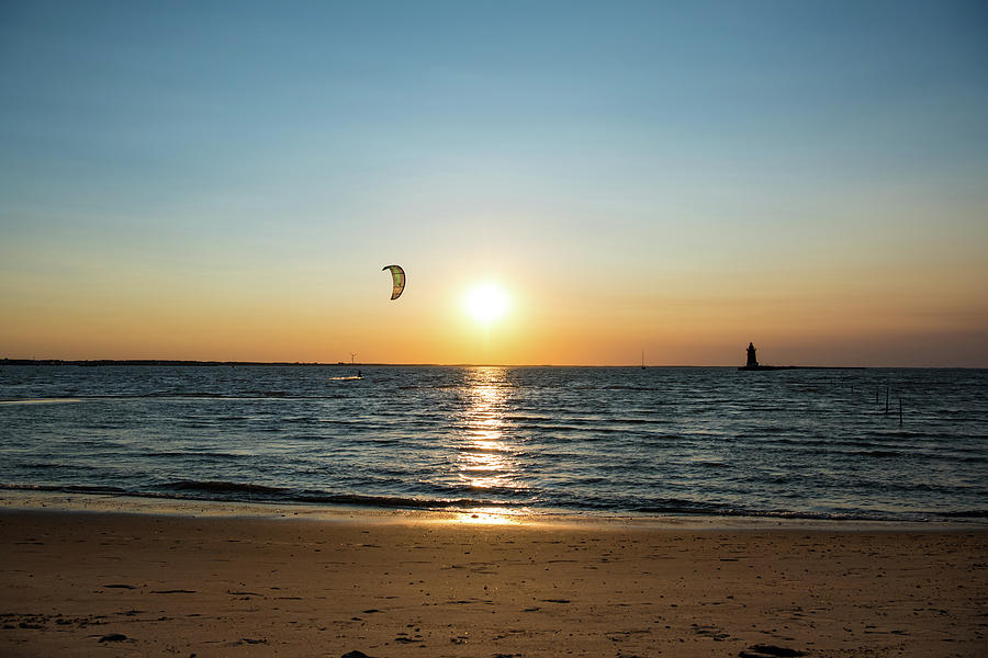 Kiteboarding at Sunset Photograph by Rose Guinther