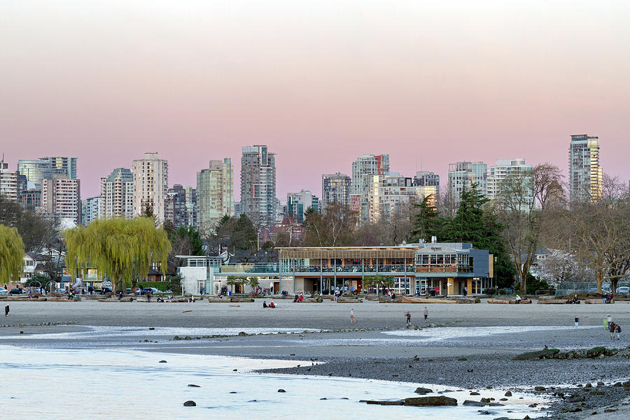 Kits Beach and Boathouse Restaurant Photograph by Michael Russell