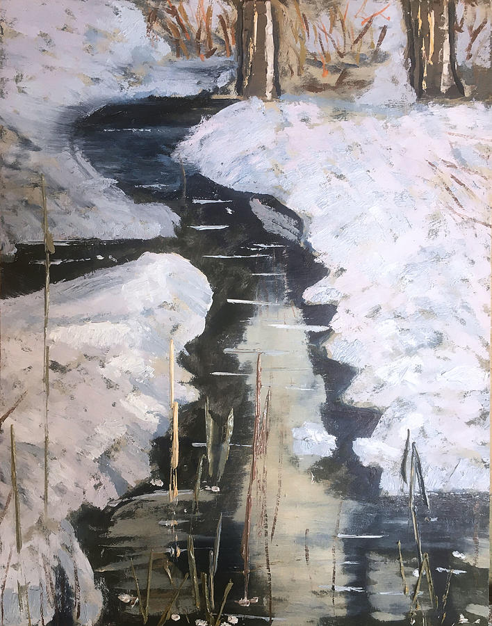 Kittatinney Snow Painting by Michael Daniels