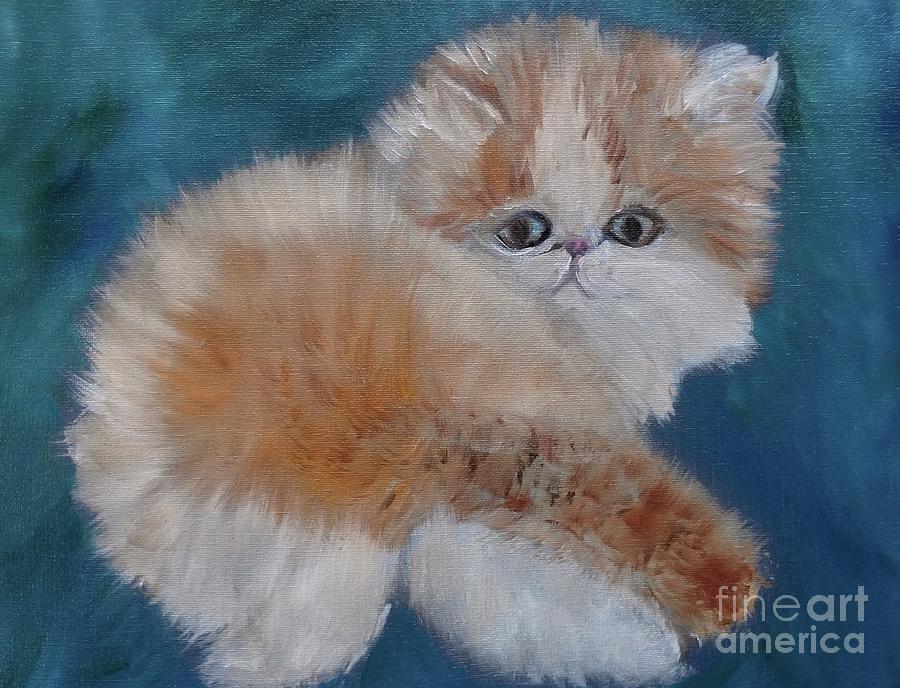 Kitten 1 Painting by Jenny Lee