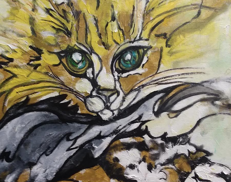Kitten Painting by Greta Gnatek Redzko