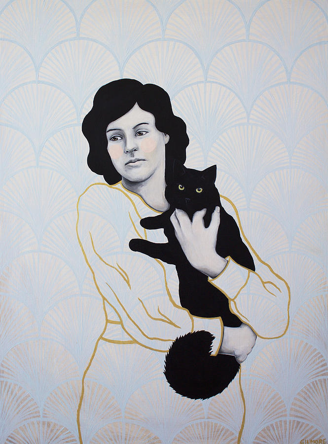 Kitty And Her Cat Painting by Shawna Gilmore - Fine Art America