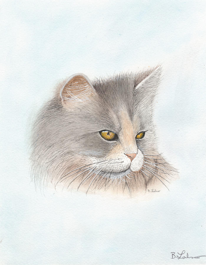 Kitty Painting by Bob Labno