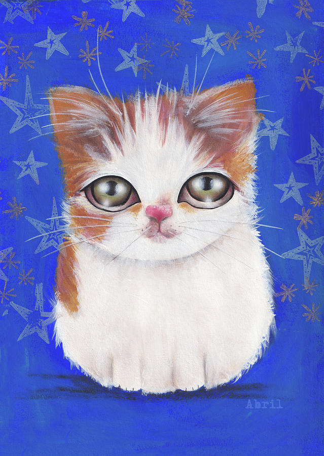 Kitty Cat  Painting by Abril Andrade