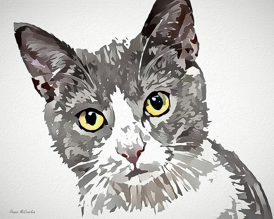 Kitty Kat Digital Art by Pennie McCracken